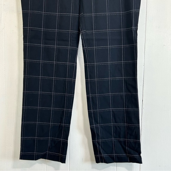 Chico’s Stretch Black Plaid Pants Elastic Band Pull On Pants Size 14. - Picture 9 of 13